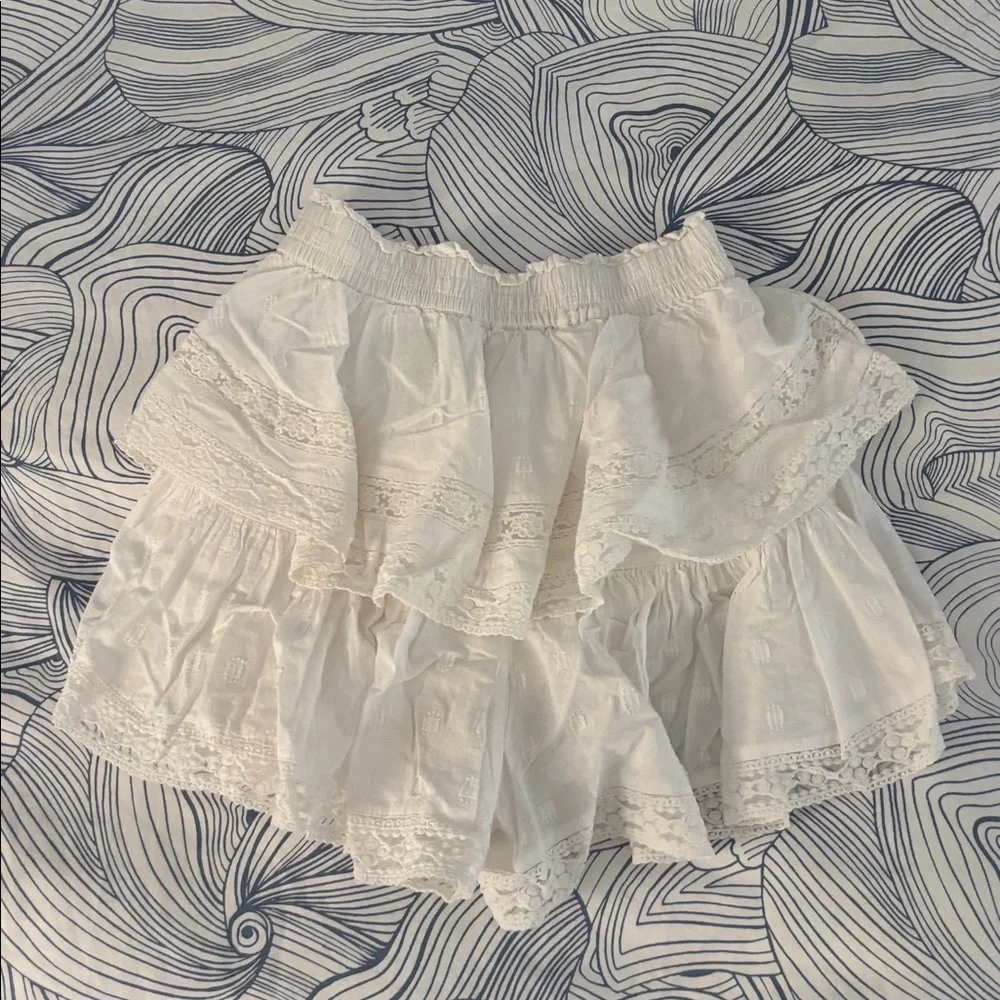 American Eagle Outfitters White Ruffled Skort in Size S - Picture 5 of 5